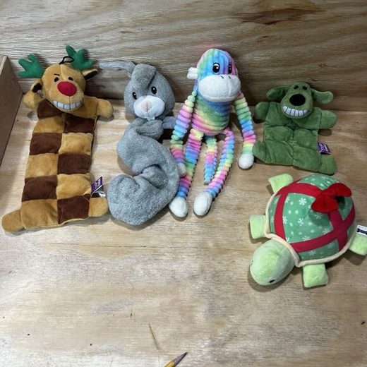 Frisco Plush Squeaky Dog Toy Bundle, 5 pk