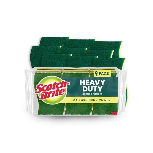 Scotch-Brite Heavy Duty Scrub Sponges, 9 ct
