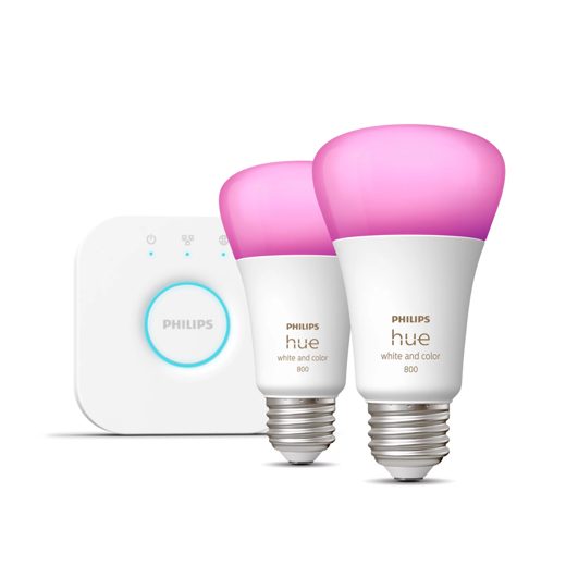 Philips Hue White and Color Ambiance A19 Starter Kit