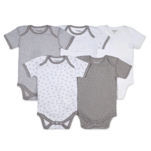 Burt's Bees Baby Organic Cotton Bodysuits, 5 pk