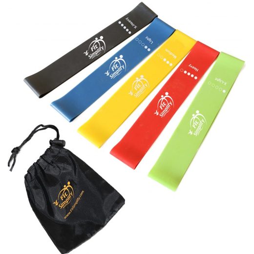 Fit Simplify Resistance Loop Exercise Bands, 5 pk