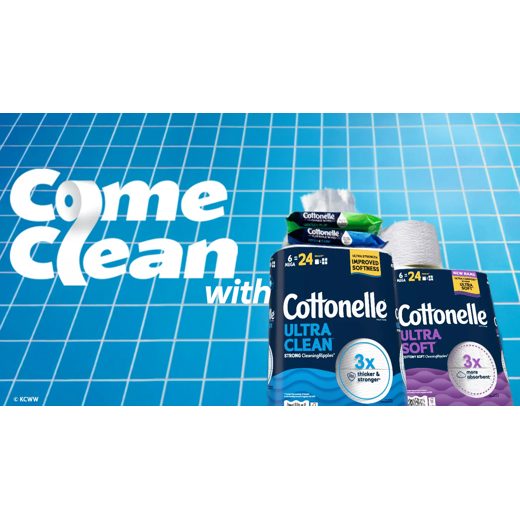 Cottonelle Ultra Clean Toilet Paper, 24 Family Rolls