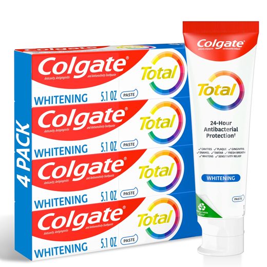 Colgate Total Whitening Toothpaste, 4 pk