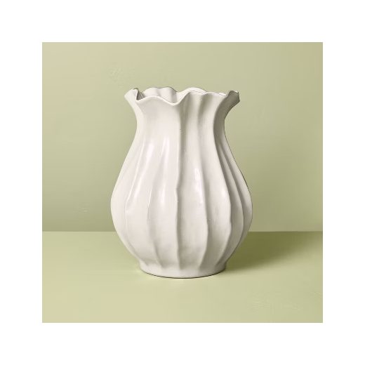 Hearth & Hand with Magnolia Stoneware Vase, Cream