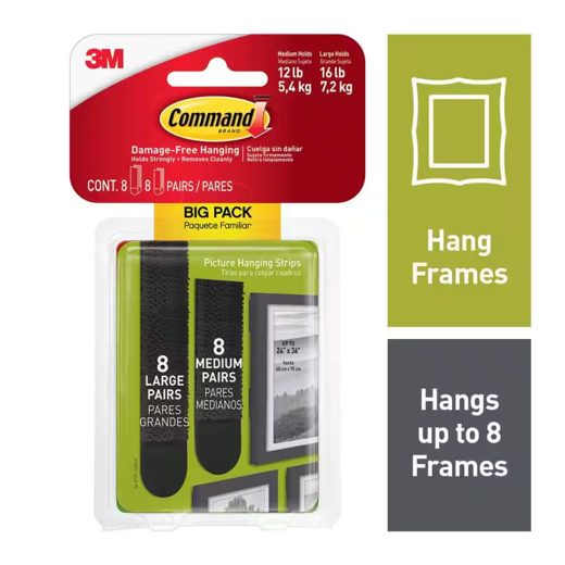 Command Picture Hanging Strips, 16 Pairs