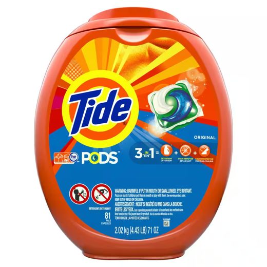 Tide PODS Original Laundry Detergent, 81 ct