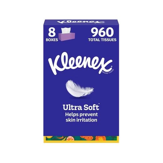 Kleenex Ultra Soft Facial Tissues, 8 Boxes