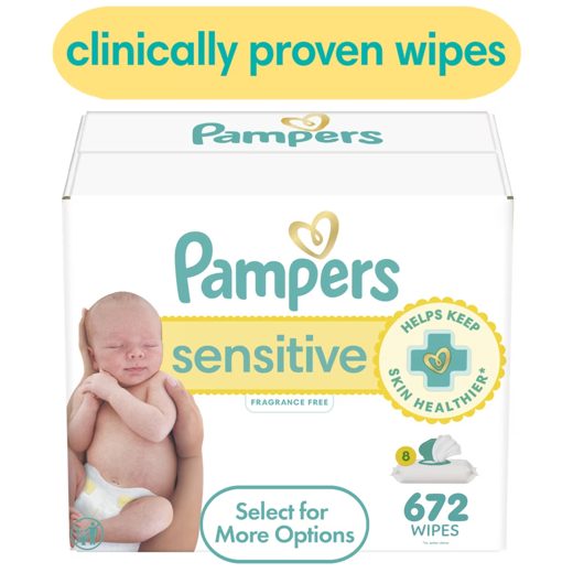 Pampers Sensitive Baby Wipes, 12 pk (672 ct)