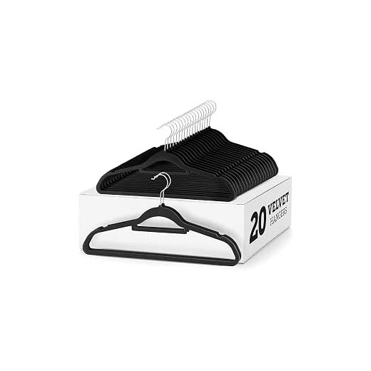 Zober Velvet Pants Hangers, 20 pk