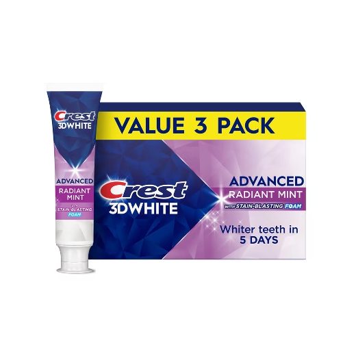 Crest 3D White Advanced Whitening Toothpaste, 3 pk